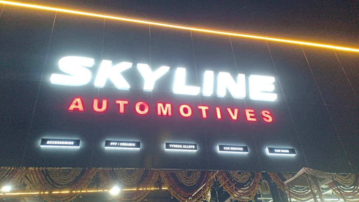 3D LED letters sign for an automotives business